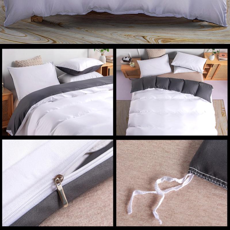 Comforter Set - 3 Pieces Duvet Cover Set Comfy Simple Style Soft Breathable Textured Durable Feel Bedding for All Seasons No Bed Sheet