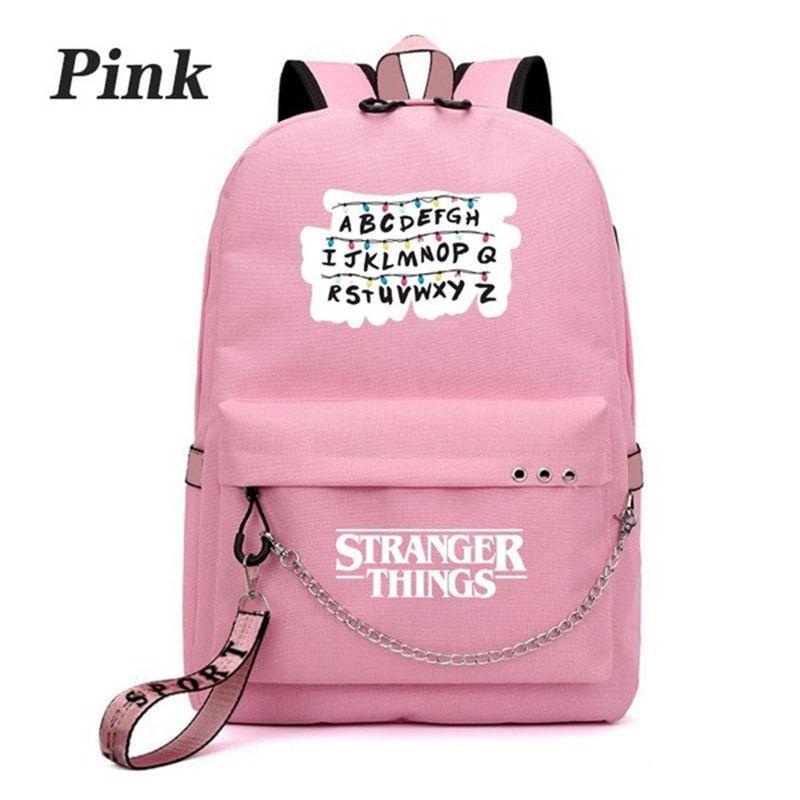 Mochila Grande de Temporada Stranger Things Recargable por USB para Niños
