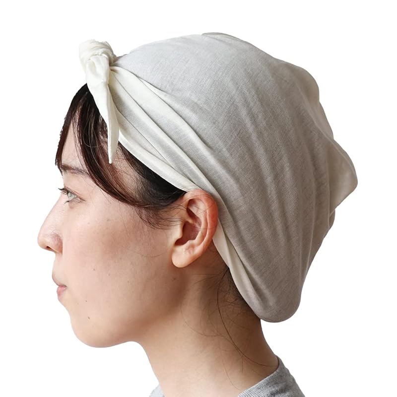 Kinuya 100% Silk Sleep Turban - Makes Morning Care Easy, 6572 Silk Nightcap, Beautiful Hair, Moisturizing, Reduces Dryness, Friction, and Static, Made