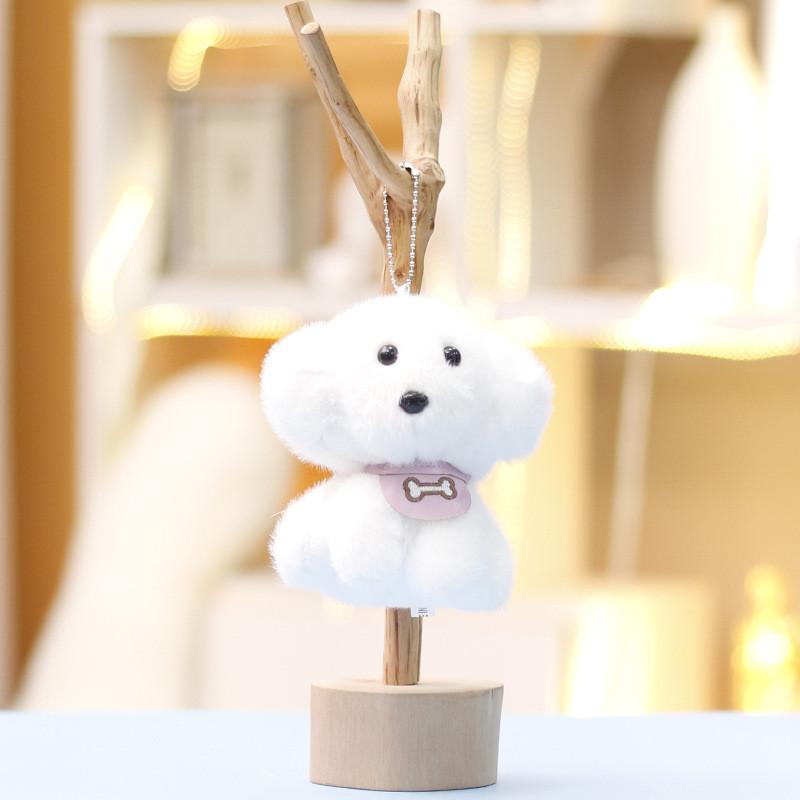 Cute Puppy Plush Toy Animal Stuffed Doll Girls Bag Charm Accessory Keychain