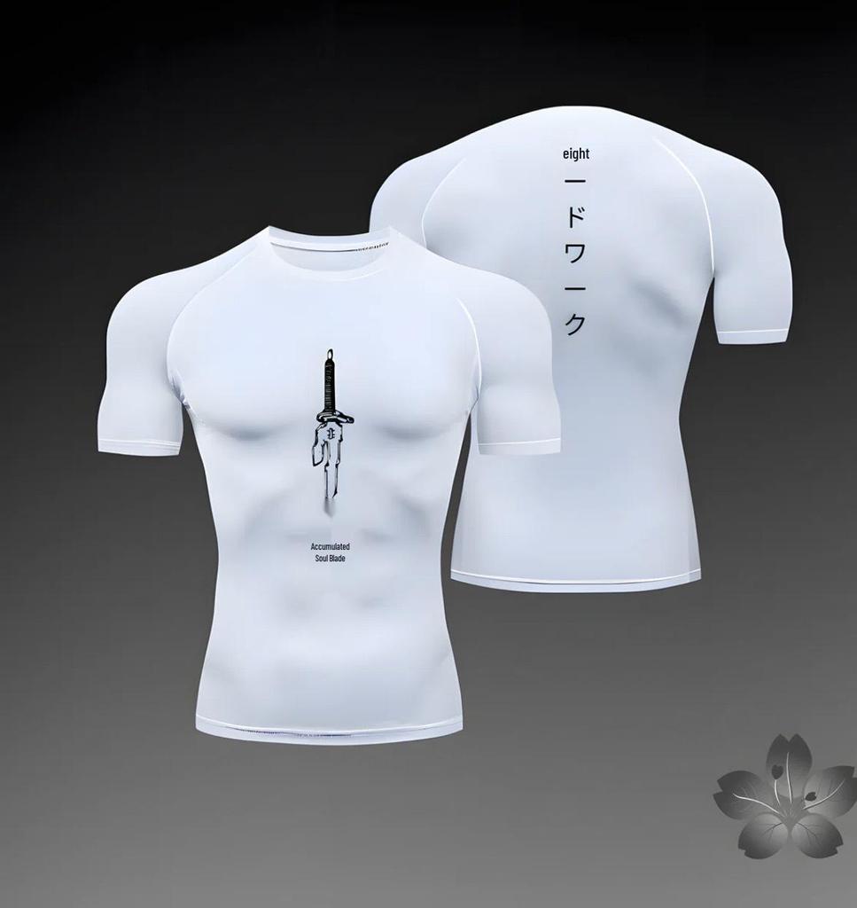2024PRO Men's Fitness Quick-Dry Bodybuilding T-Shirt - Breathable, Tight Abdomen Shaping, Short Sleeve.