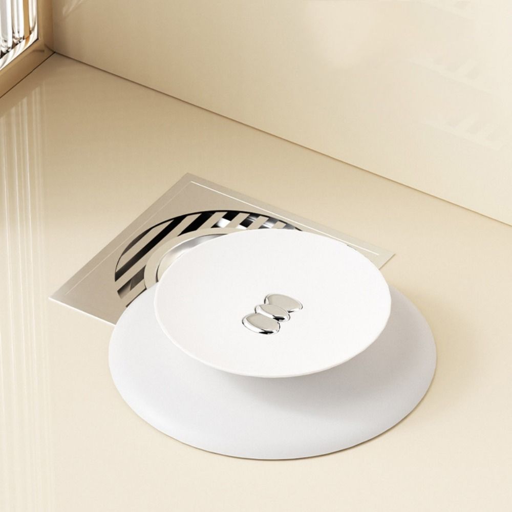 

Sink Filter Floor Drain Mat Anti-clogging Sewer Deodorant Cover Bathroom белый