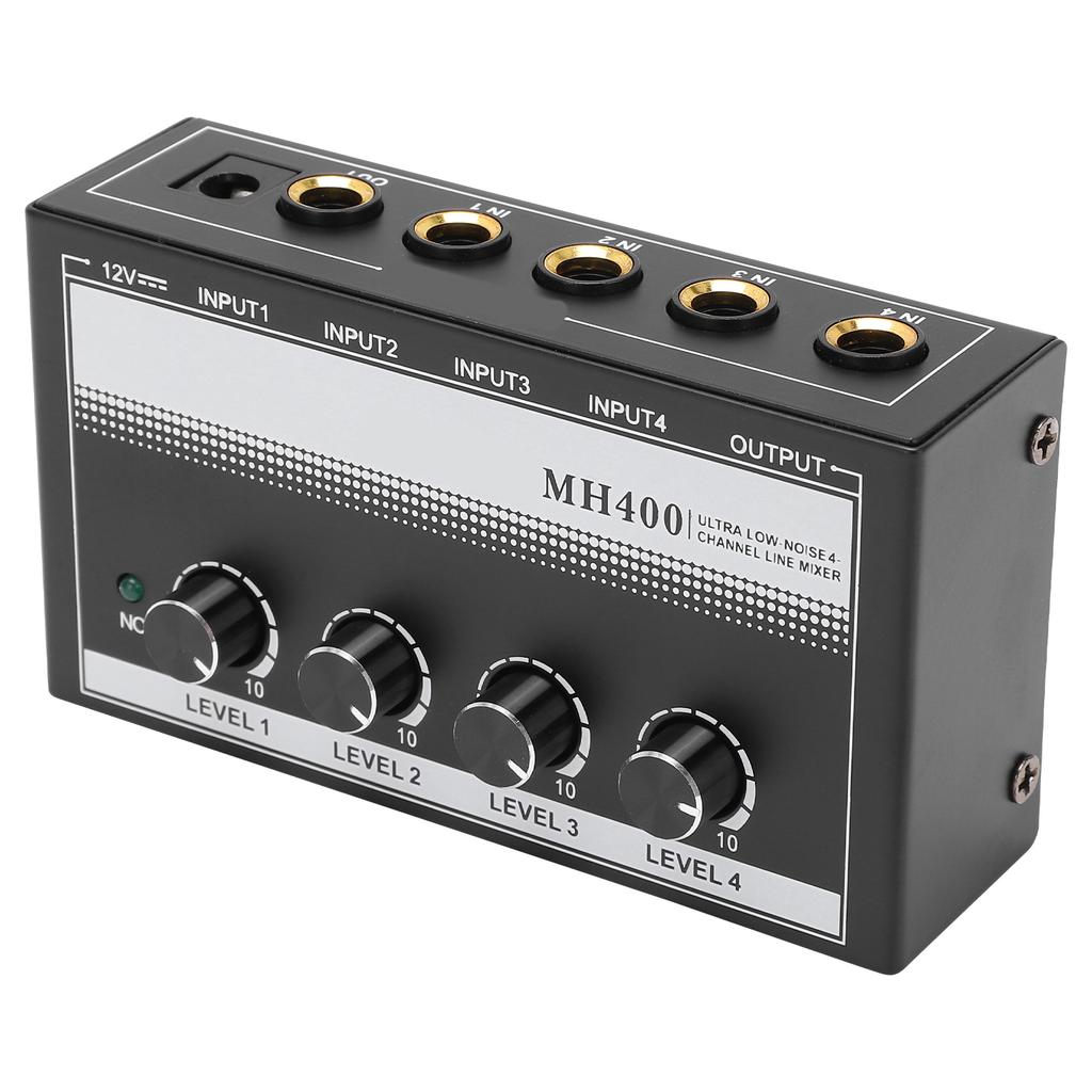 Sound Mixer 4 Kanäle Line Rauscharm Mini Kompakt für Club Bühne
