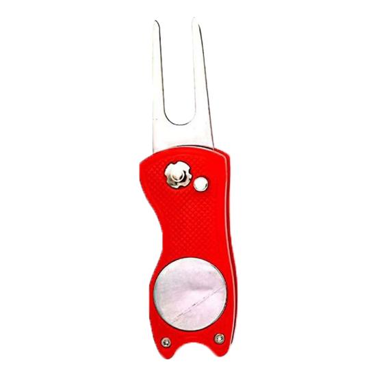 Golf Divot Repair Tool Stainless Steel Foldable Green Fork Tool Golf