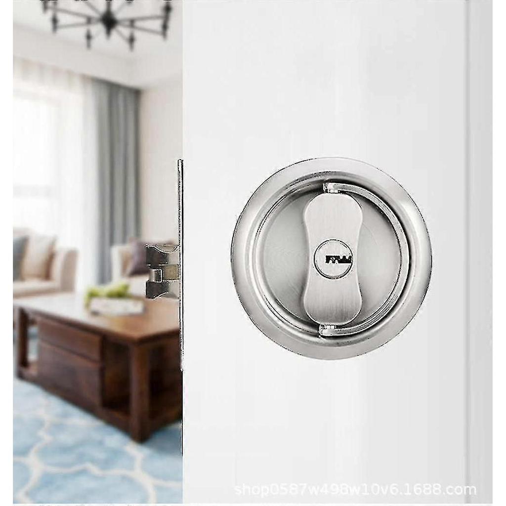 Round Pocket Door Lock, With 3 Keys, 304 Stainless Steel, For Bedroom, Kitchen, Bathroom, Laundry Room - RIpj
