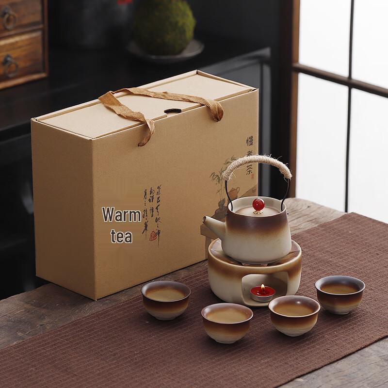 

Beifu Rustic Ceramic Tea Boiling Pot & 6-Piece Tea Set