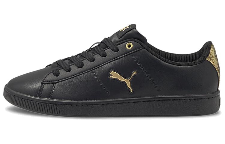 PUMA Vikky V2 Cat Metallic Shoes Black/Gold Women s 375913-02 35.5