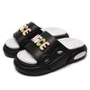 Thick-bottomed one-word slippers for women to increase their height in summer, outdoor trend, home couple stepping on shit slippers for men