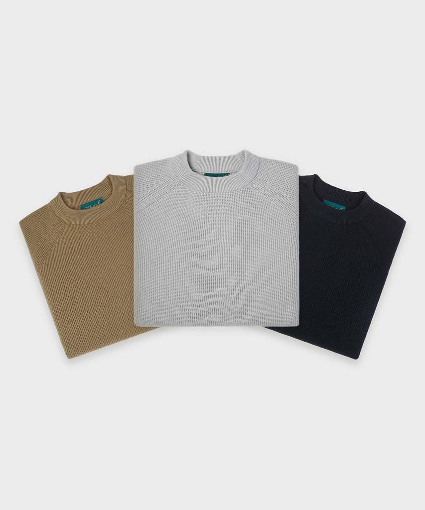 Yaichi Waffle Knit Merino Wool Sweater - Mid Nights