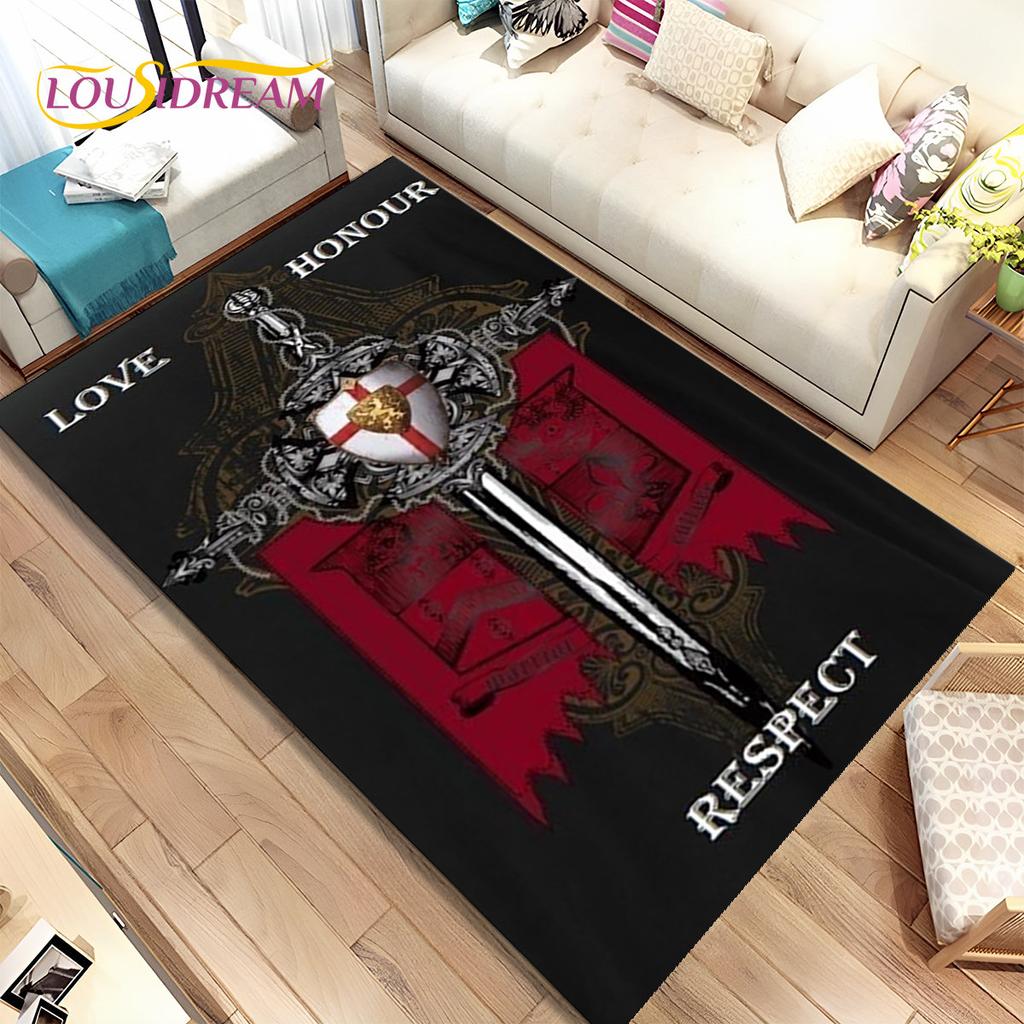 Cavalier Knight Templar Crusaders Games Area Rug,Carpet Rug for Home Living Room Bedroom Sofa Doormat Decor,Non-slip Floor Mat