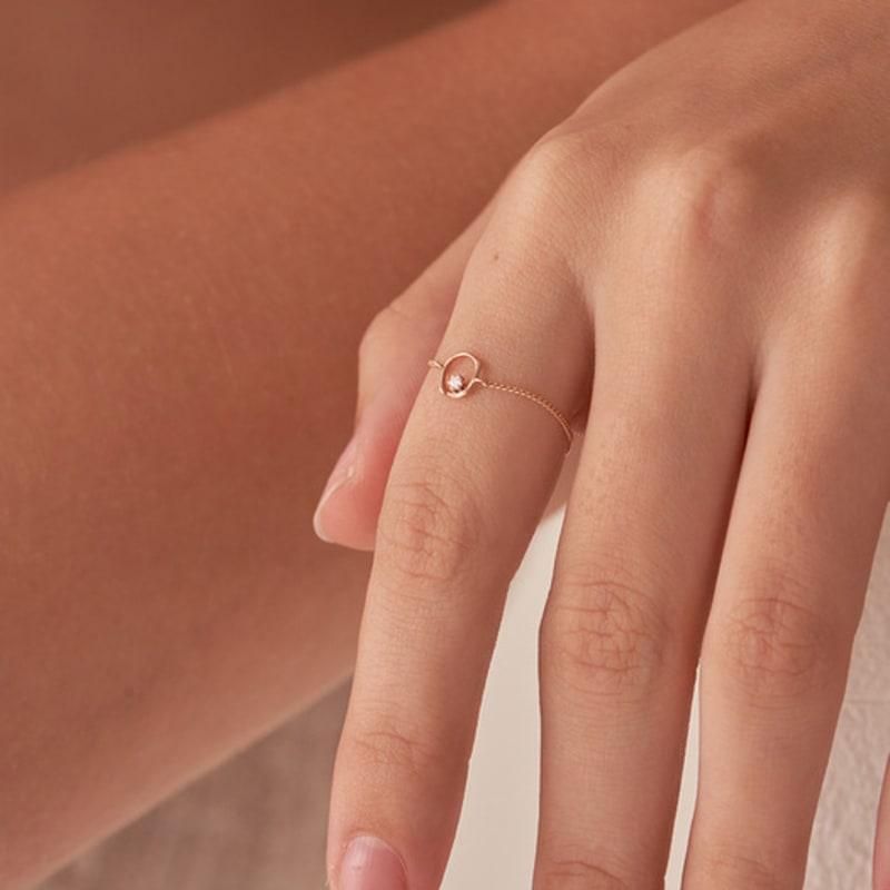 OR D`OR [14K] Wrap Diamond Chain Ring