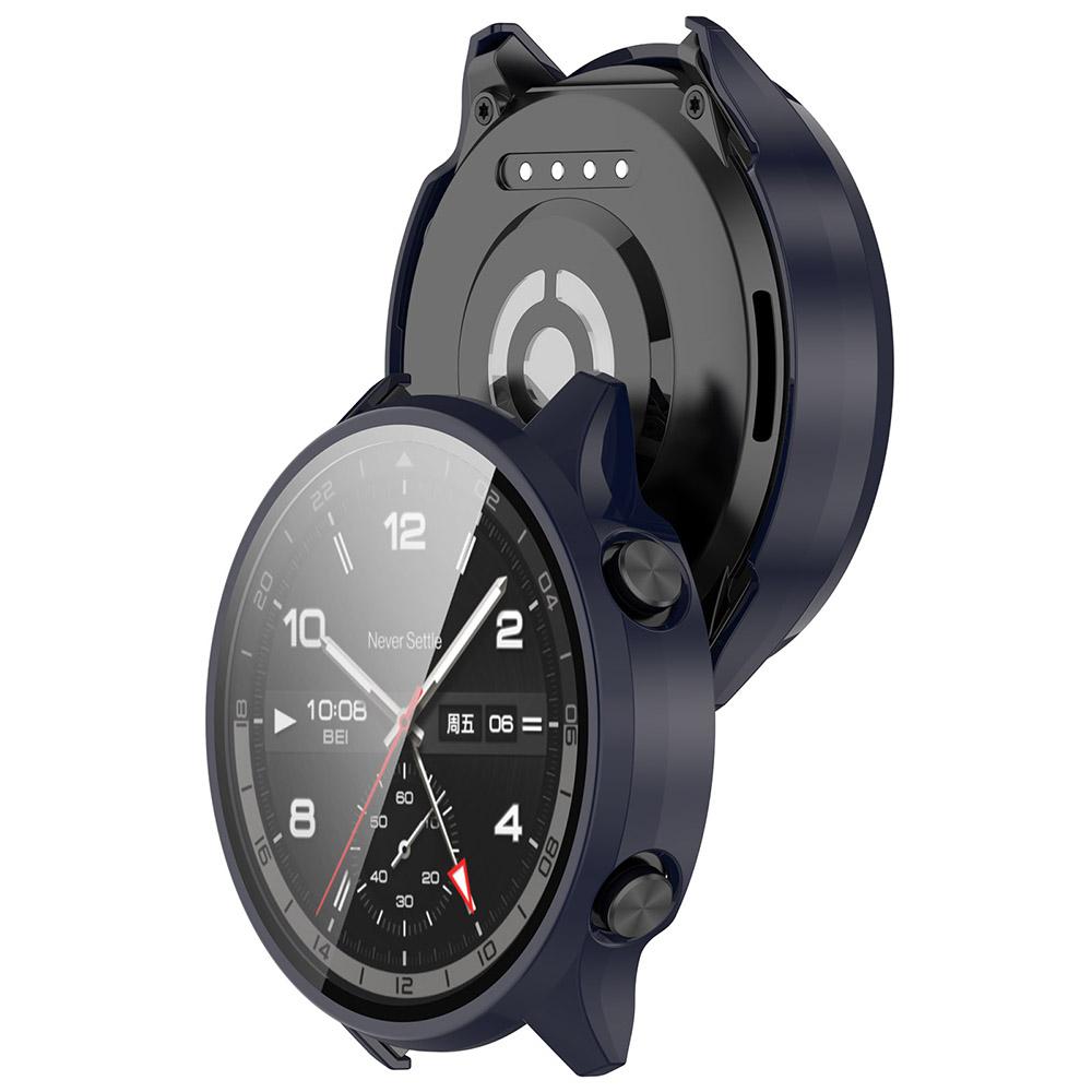 PC Protective Case + Tempered Film For Oneplus Watch 2R / OPPO Watch Sport, Anti-Drop Hard Bumper Shell Smartwatch Cover