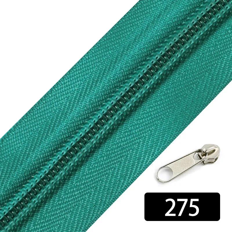 Meetee 3-10M 5# Nylon Zippers with Slider Clothing Zip Heads Puller Repair Kit Bag Garment Replacement DIY Zipper Accessories