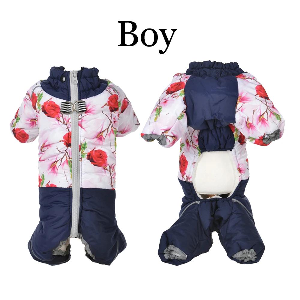 Winter Pet Clothes Waterproof Jumpsuits for Girl & Boy Small Dogs Chihuahua Yorkshire Puppy Clothing Thickened Warm Pets Coat