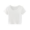 NOMe Women's Round Neck Short-Sleeve Crop Top