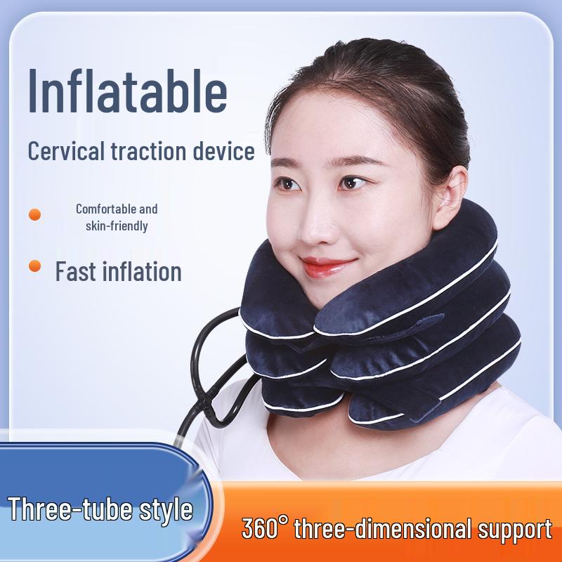 Crystal Velvet Cervical Traction Device: Neck Brace for Forward Head Posture Correction and Support.