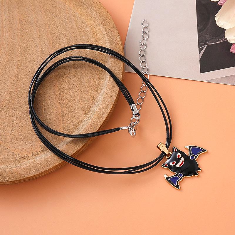 

Alloy Drip Oil Bat Necklace: Cute Cartoon Devil Halloween Accessory for Ladies чёрный
