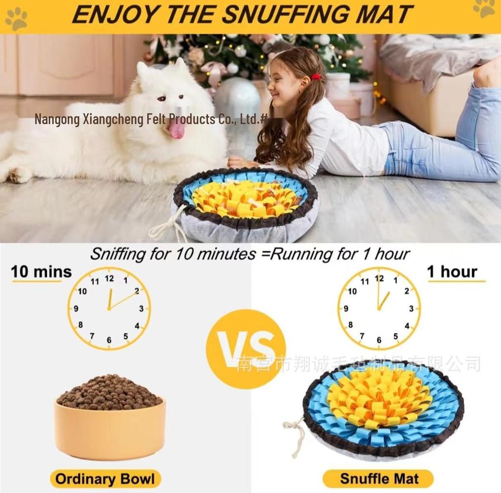 Anti-Choke Slow Feeder & Sniffing Mat for Pets – Stress Relief & Training Blanket