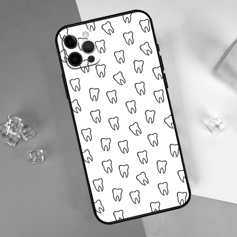 Dentist Dental Dent Tooth Phone Case For iPhone 16 Pro 15 Pro 11 13 14 Pro Max 12 Mini XR 16 15 Plus 16e Cover Shell