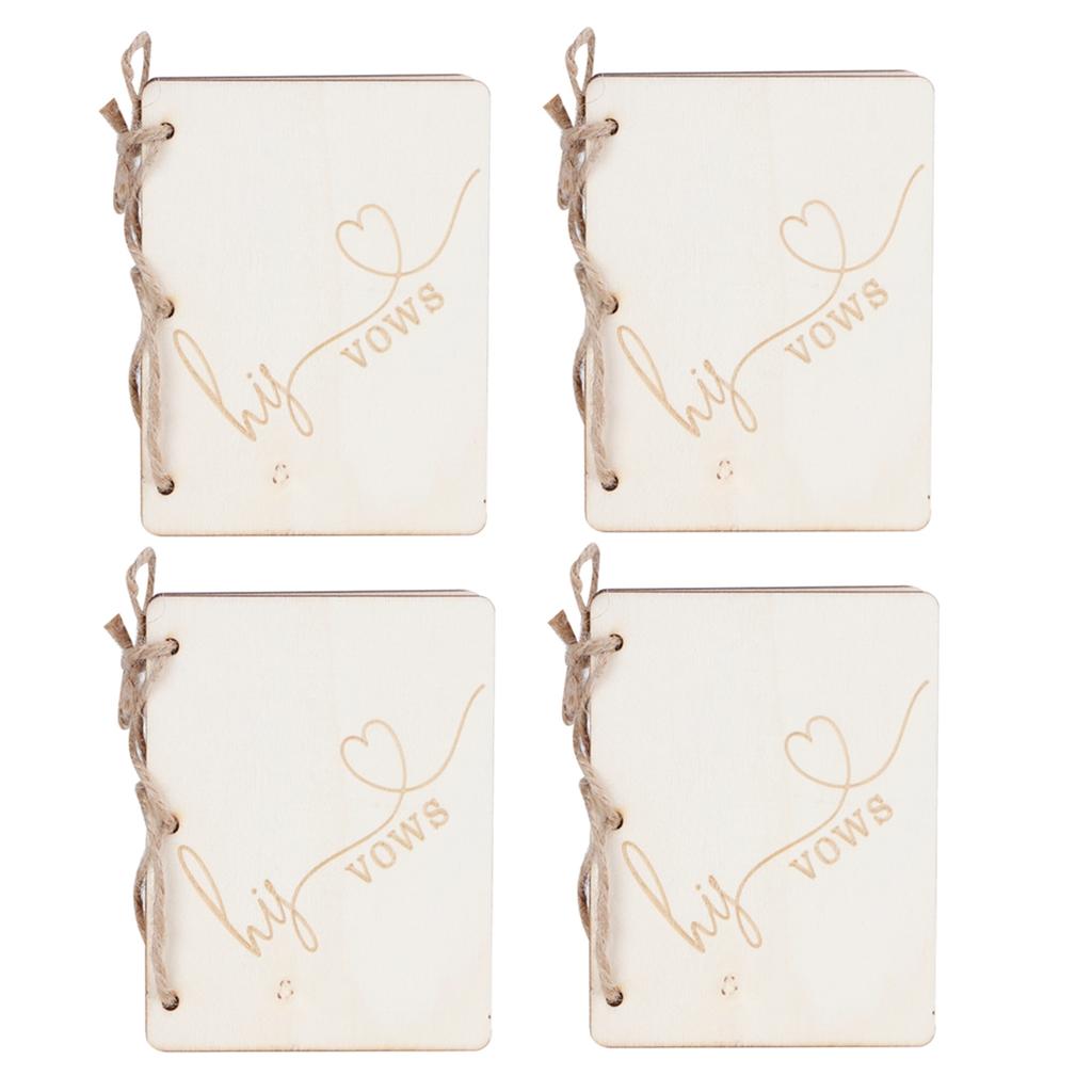 2 Sets Wedding Vow Books Exquisite Gift Card Declaration Booklets Props SuppliesStyle 2