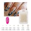 3D High-Gloss Beige Round Nail Art Pearls - No Hole, Multiple Sizes, Non-Peeling