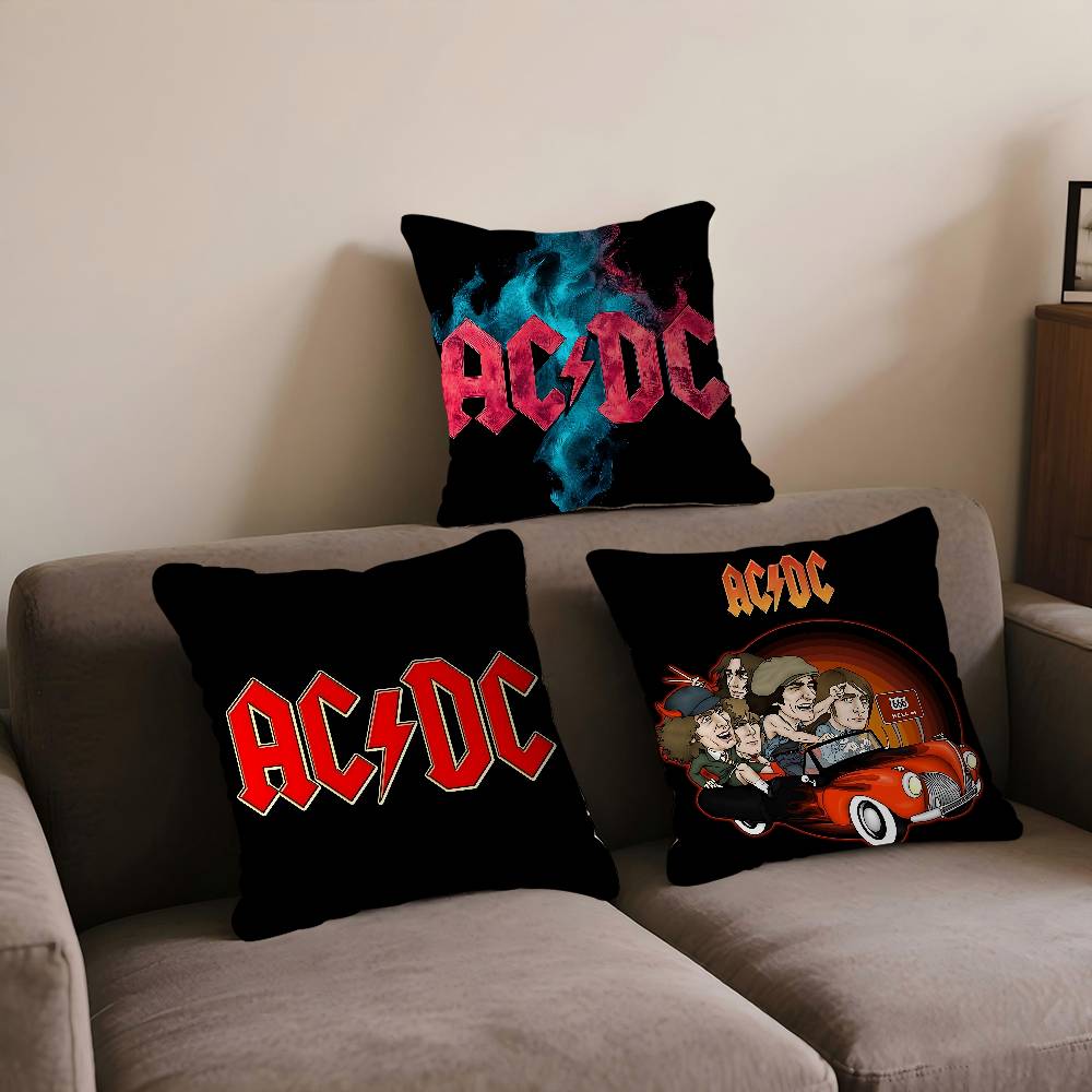 Musik Konst A-ACDC Kuddfodral Örngott Dekor Kuddfodral Tryckt Kuddfodral För Soffa