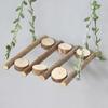 Natürlicher Ast Schaukel Papageien Spielzeug Kletter Brett Vogel Spielzeug Sitz Vogelkäfig Zubehör