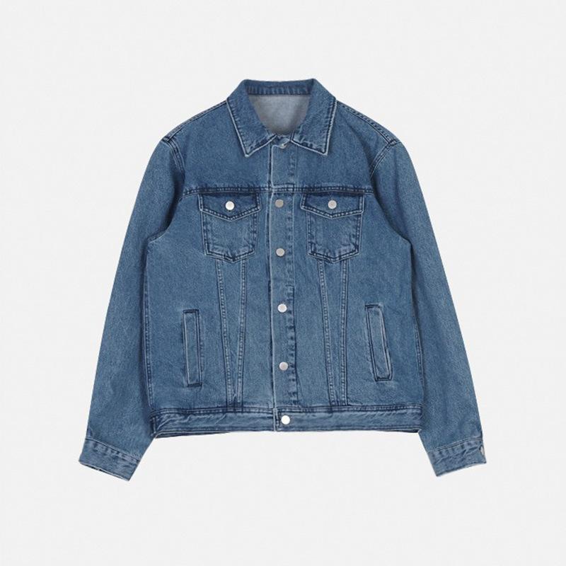 Autunno Nuovo Giacca di Jeans da Uomo Stile Coreano Trendy Giacca Larga Abbigliamento da Uomo Giacca da Lavoro