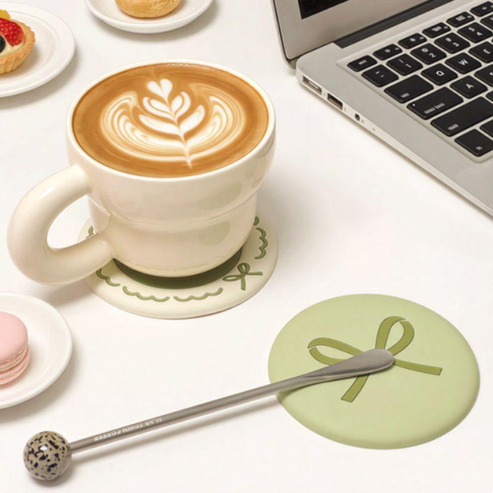 6 Piece Thickened Cup Mat Non-slip Drink Pad Household Macaroon Coaster Set Office