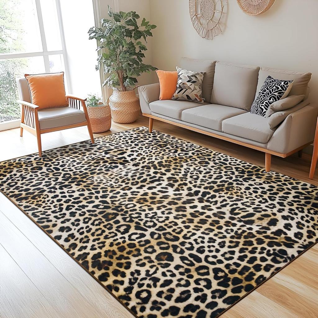 Animal Print Living Room Large Area Rug Light Luxury Advanced Home Decoration Mats Non-slip Mat Bedroom Carpet Printed Rugs