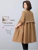 2024 Women's Mid-Length Trench Coat: Chic Spring & Autumn Fashion for Mature Women