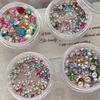 50/100 Pcs Shiny  Nail Art  Colorful 3D Pointed Bottom Diamond Nail Charms Gemstones For Diy Decoration