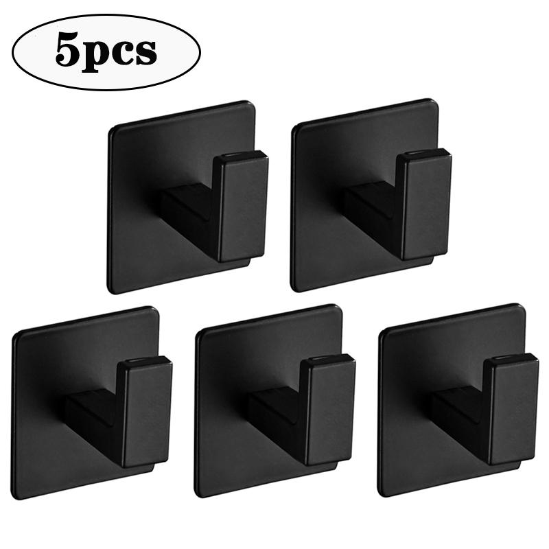 Adhesive Wall Hooks Mounted Door Cloth Keys Coat Bathroom Robe Hanger Kitchen Hardware Rack Shelf Bag Hook Organizer For Hanging