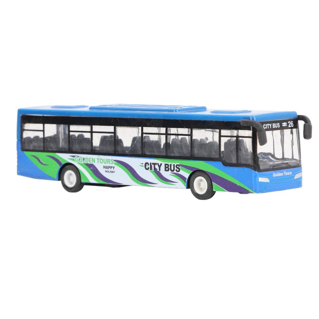 Pull Back Alloy Bus Extended Length Full Function   Structure Educational Alloy Bus Vehicle Model Toy