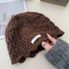 Autumn and winter new% all-wool pineapple pattern crochet knitted hat women's hollow lace bag head hat