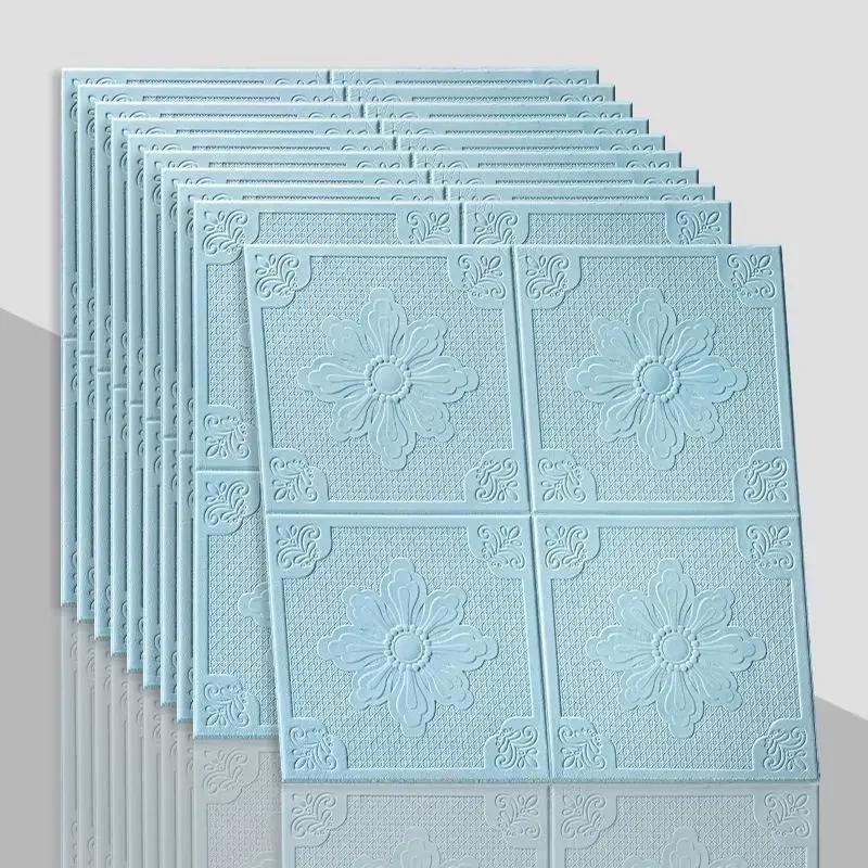 European Style Simple 3D Wall Stickers Ceiling TV Background Decor Wallpaper House Renovation Accessories Waterproof Decoration