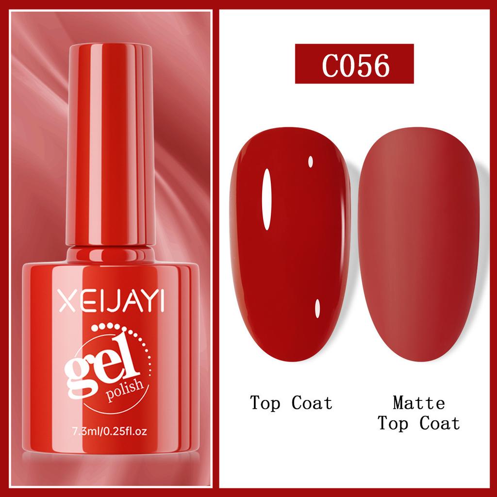 Popular Color Cherry Red True Red Solid Color Series Whitening Long-lasting Nail Polish Glue Phototherapy