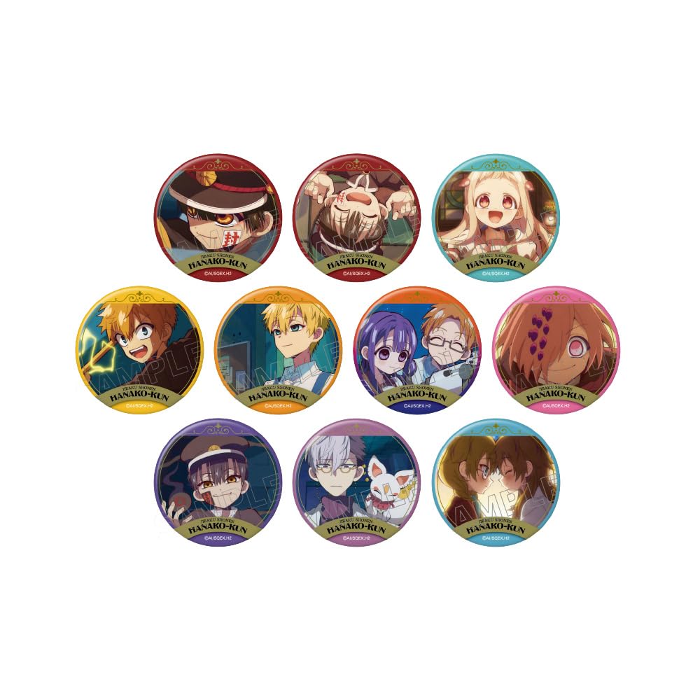 ТВ Аниме «Туалетный мальчик Ханако-кун 2» Коллекционные значки-банки Vol.2 Коробка из 10 штук