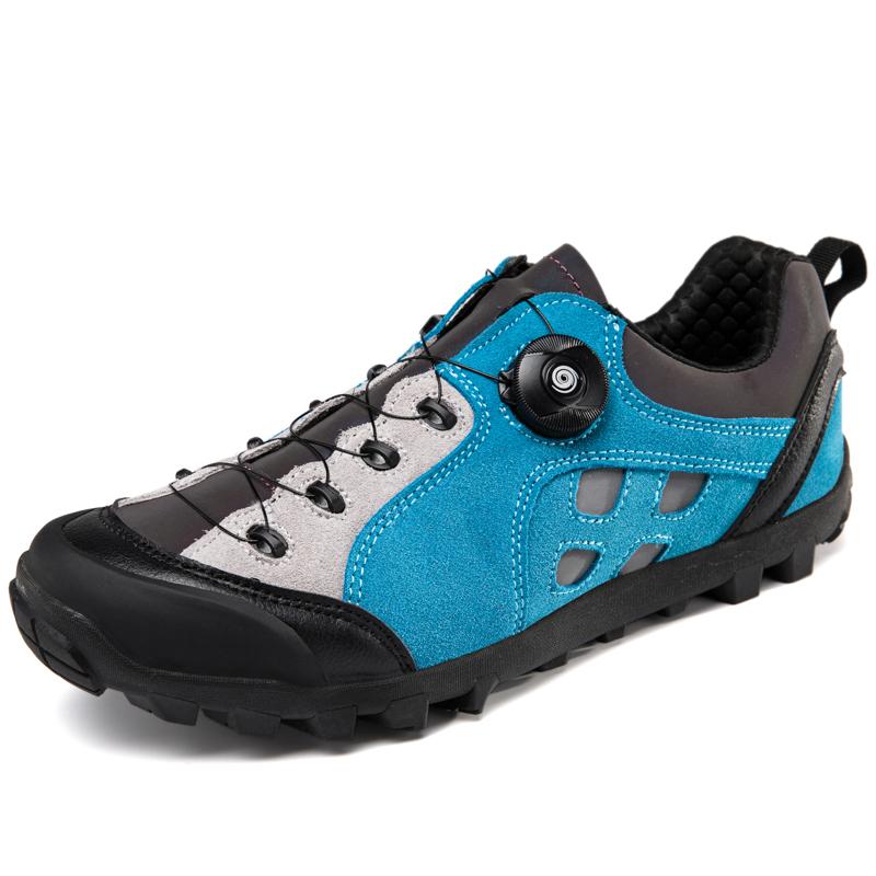 2025 New Men's Hiking Shoes Non-slip High-Quality Leather Outdoor Sneakers for Male Rotary Adjusting Clasp Men Trekking Shoes