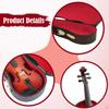 Wooden Miniature Violin Model Display Ornament Birthday Gift Dollhouse Accessories for Fireplace