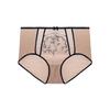 Anlifang Embroidered Mesh Mid-High Waist Briefs
