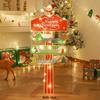 Ornamenti di Natale a Tema Babbo Natale: Set Scena Oggetto di Scena per Foto Vacanze all'Aperto