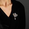 Luxury Zirconia Brooch with Water Drop Pearl and Agate