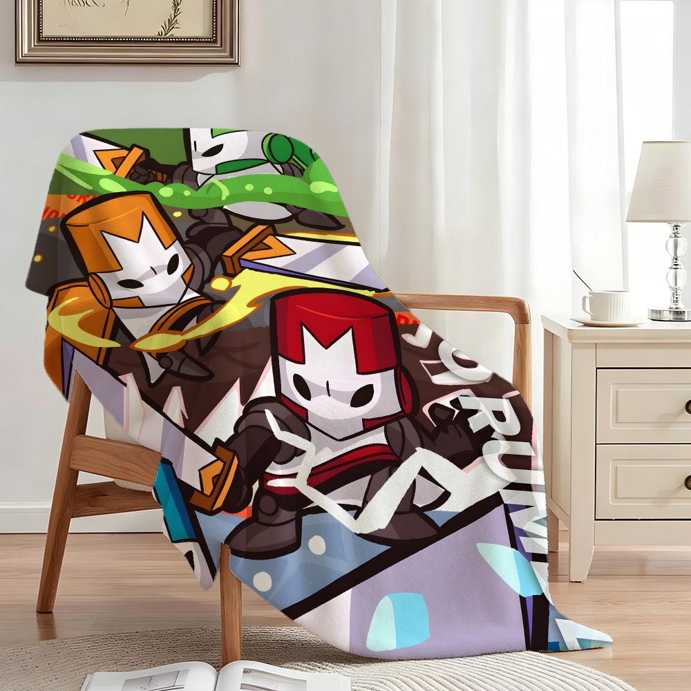 Spiel C-Castle Crashers Wurf Flanell-Kuscheldecke, Bett Zuhause Büro Nickerchen Decke Reise, Camping, Picknickdecke Weiche Dekoration