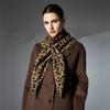 Womens Double Sided Leopard Print Triangle Scarf Soft Warm Shawl Wrap Fashion Neck Scarves For Autumn Winter