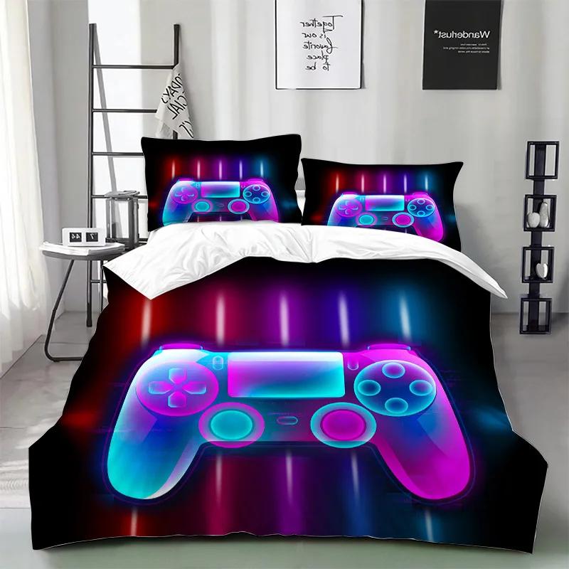 Gamepad Controller Bedroom Bedding Sets For Boys Teen Gaming Duvet Cover Set Twin Size,Play Video Games Comforter Cover Bed Set