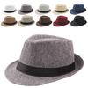 Fedora Hat Wide Brim Sun Protection Solid Color Panama Cap Boater Summer Beach Sunhat for Vacation
