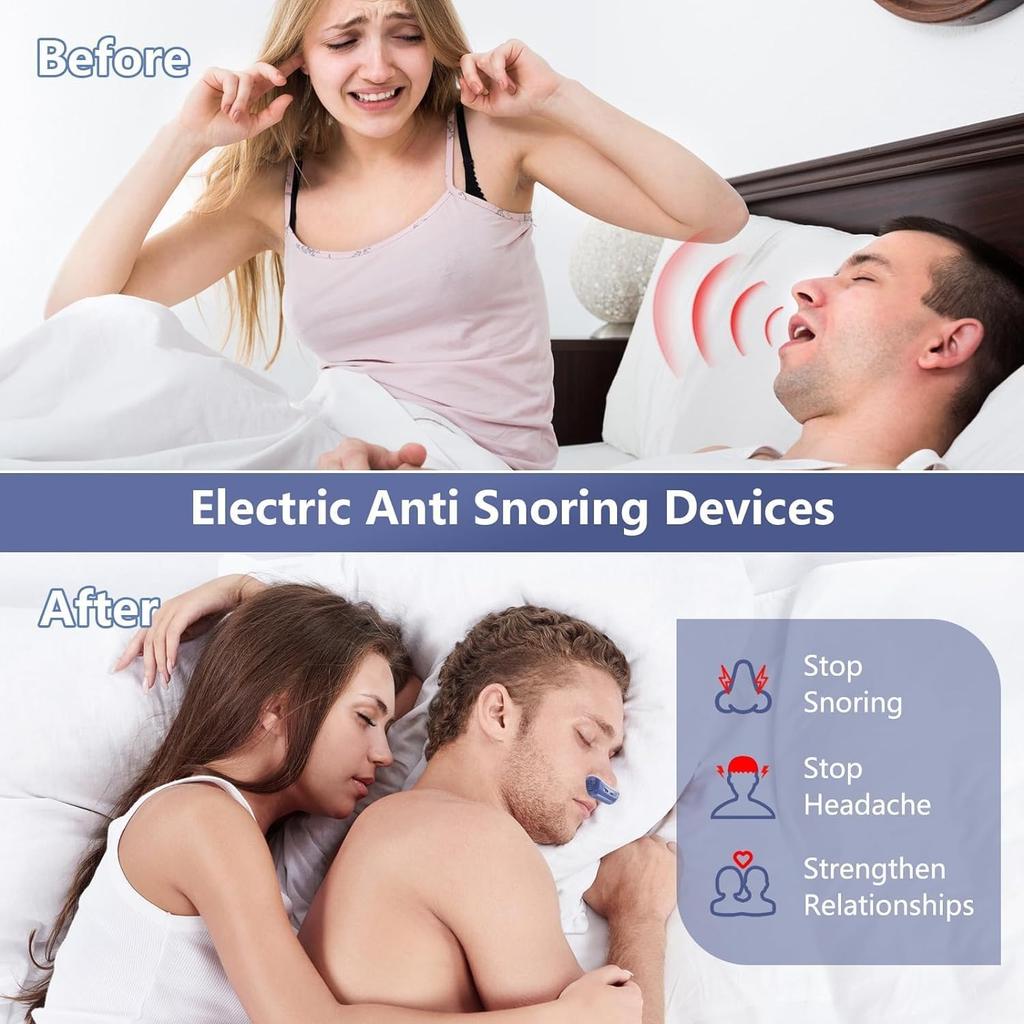 Anti Snoring Device for Men and Women, Double Vortex Stop Snoring Device,Electric Anti Snoring Devices, Adjustable and Breathable Snoring Machine