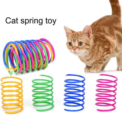 Giocattolo a molla per alleviare la noia Giocattolo interattivo per gatti durevole Colori vivaci Giocattolo per gatti per animali domestici