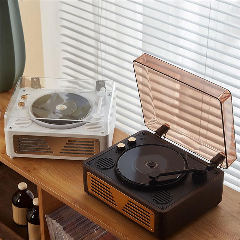 FORW-CD Player Retro Bluetooth 5.0 Stereo HIFI Audio Speaker Portable Desktop CD Player For Home